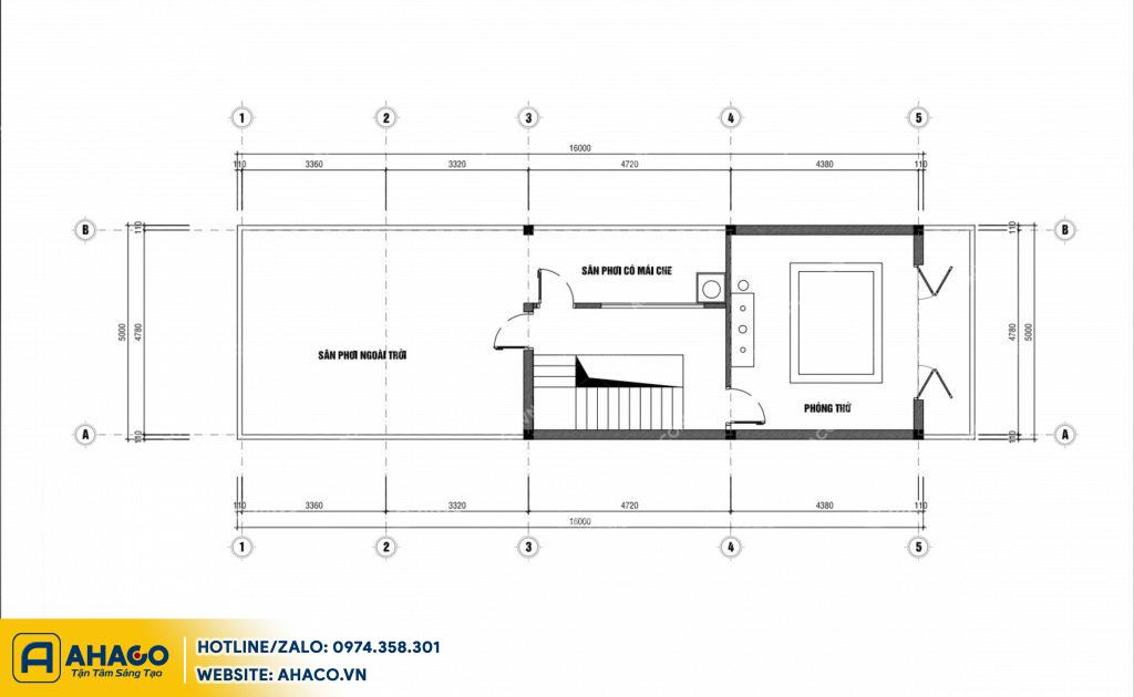 công năng tầng 3 Nhà Ống Đẹp Ngất Ngây