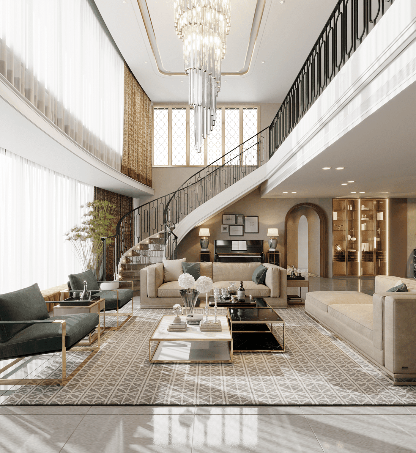 Mẫu Nội Thất Penthouse đậm Chất Indochine