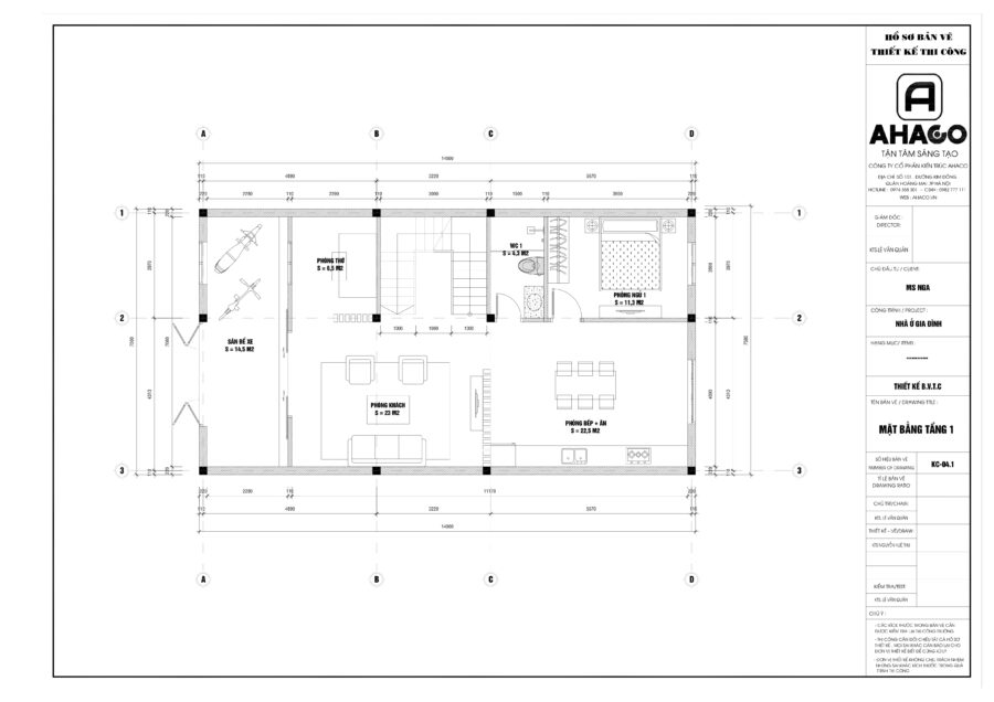 bản vẽ thiết kế nhà 2 tầng hiện đại