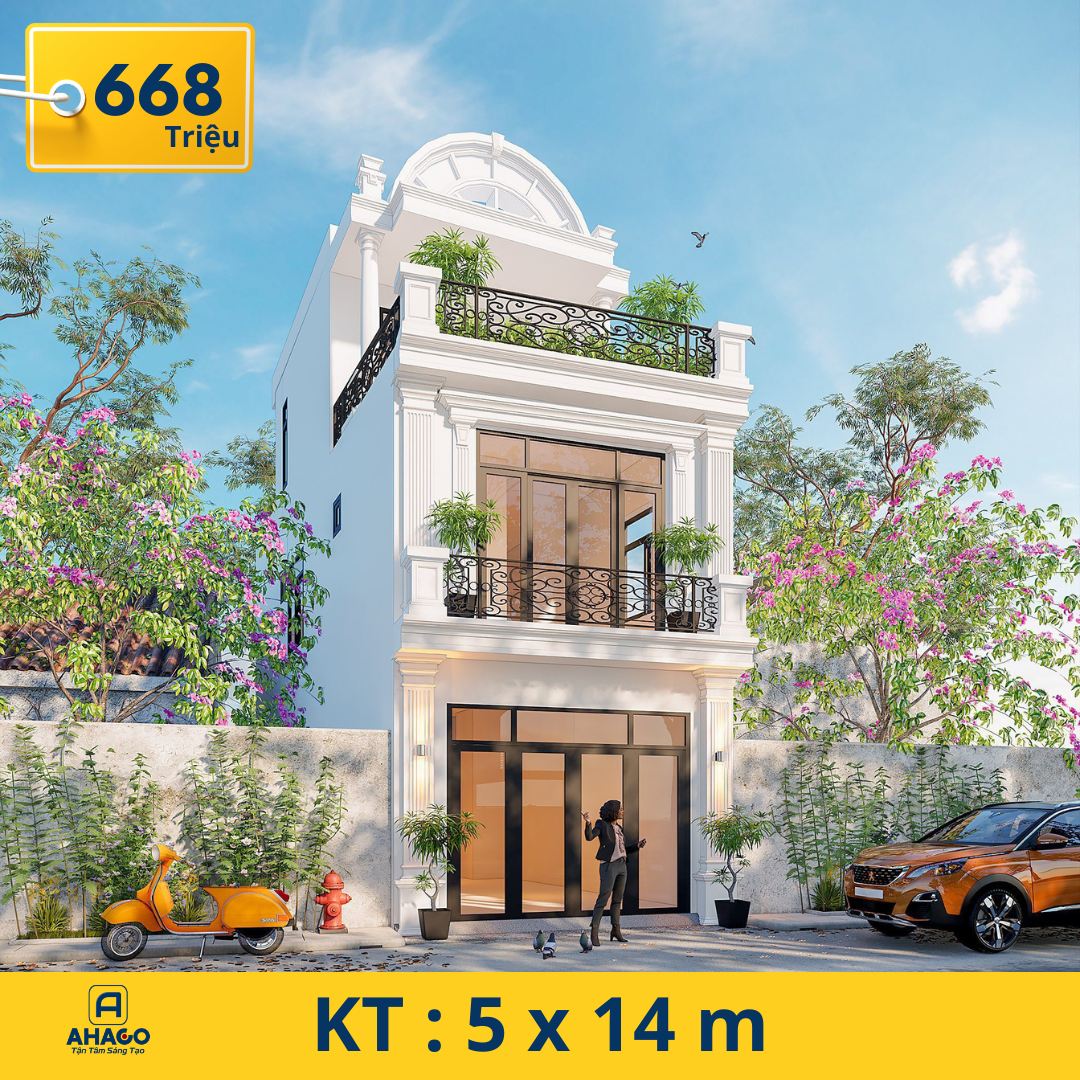 Mẫu nhà phố tân cổ điển