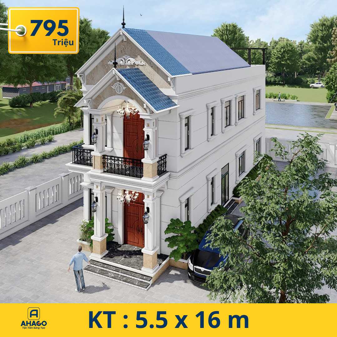 Mẫu nhà phố mái Thái