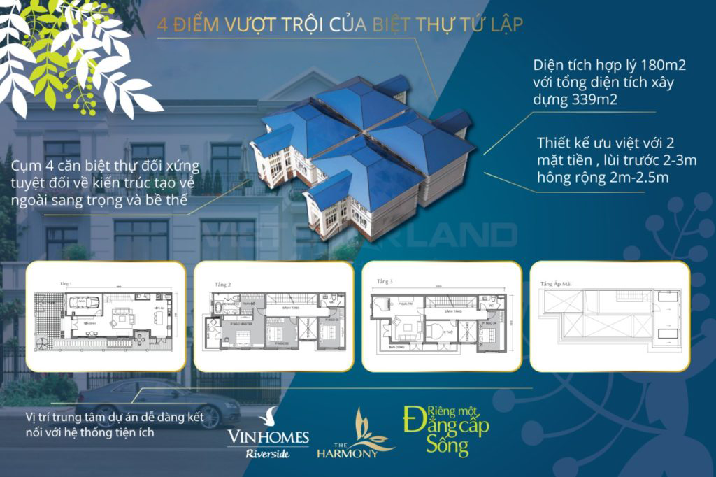 Biệt thự tứ lập có nhiều ưu điểm