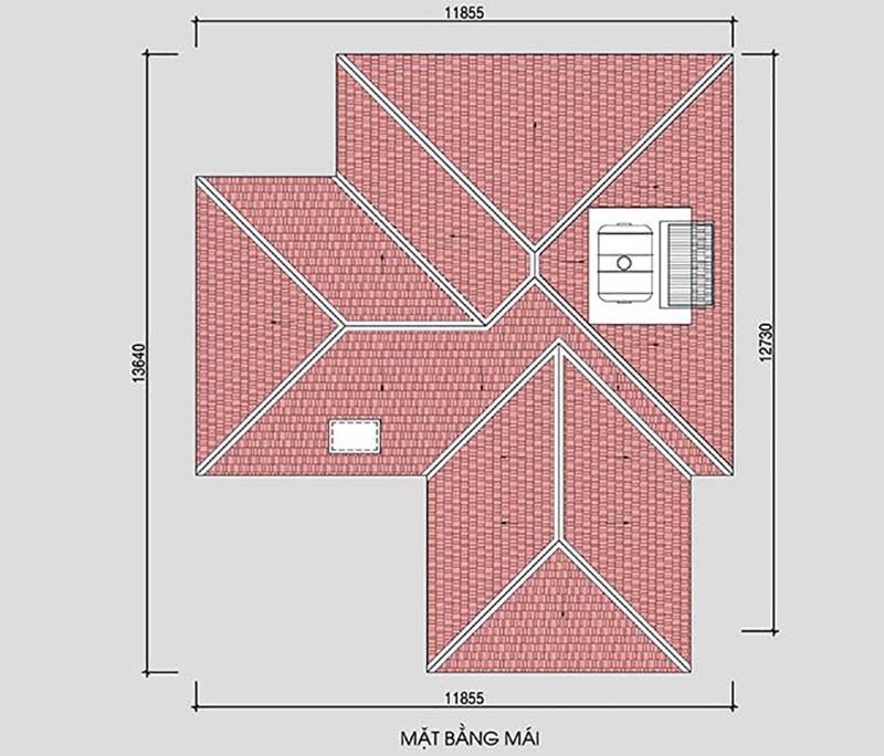 Dựa Vào Mặt Bằng Mái để Tính Diện Tích mái tôn lợp nhà
