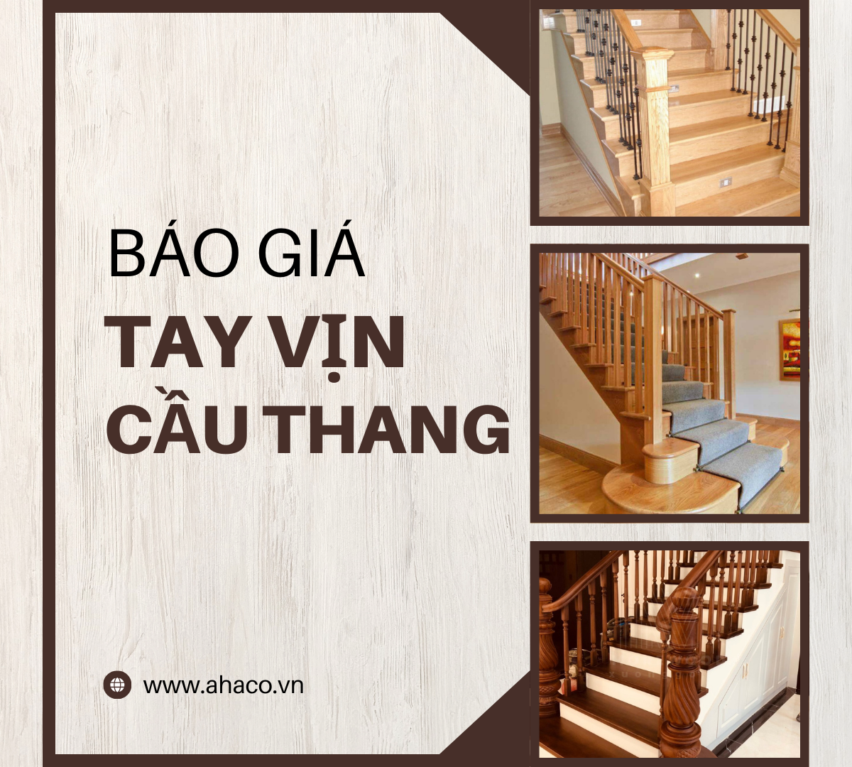 Báo Giá Tay Vịn Cầu Thang Gỗ