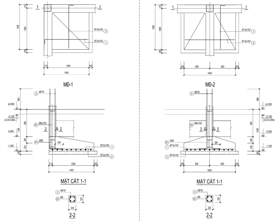 Bản Vẽ Móng Cốc -ahaco