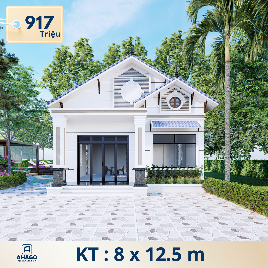 Mẫu nhà cấp 4 mái thái 3 phòng ngủ