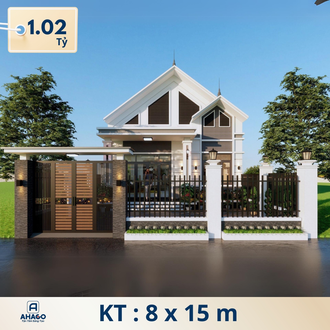 Mẫu nhà cấp 4 mái thái hiện đại