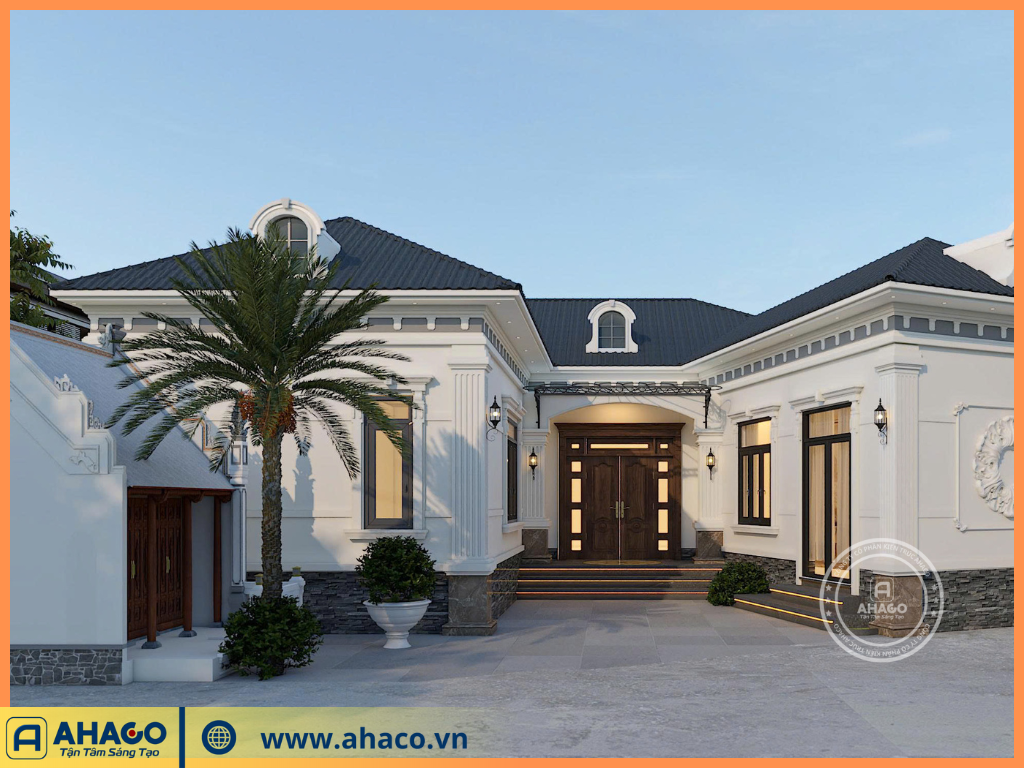 Mẫu nhà chữ U tân cổ điển đẹp hợp xu hướng 2025