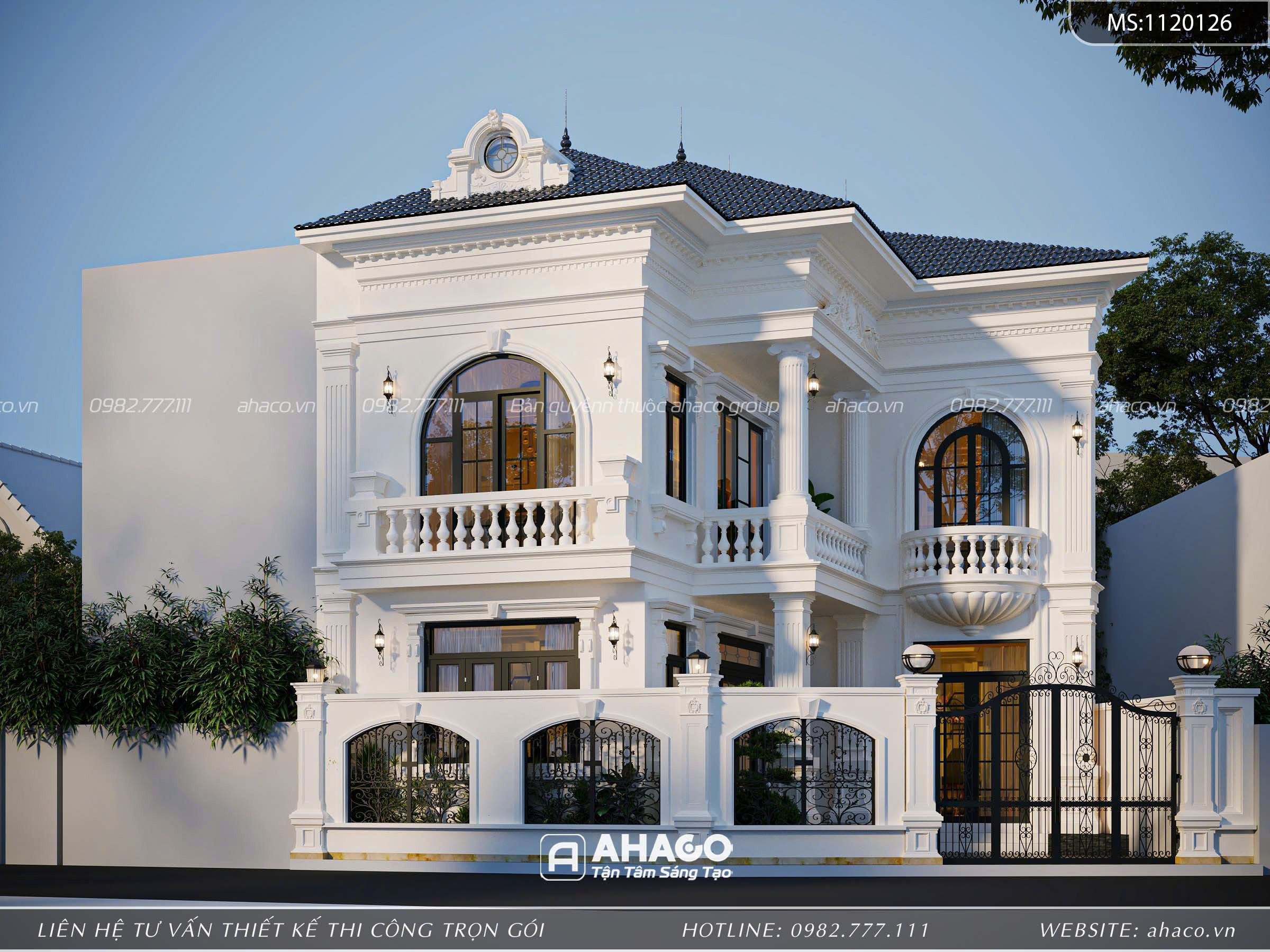 Phối cảnh ngoại thất dự án cải tạo biệt thự Sơn Tây