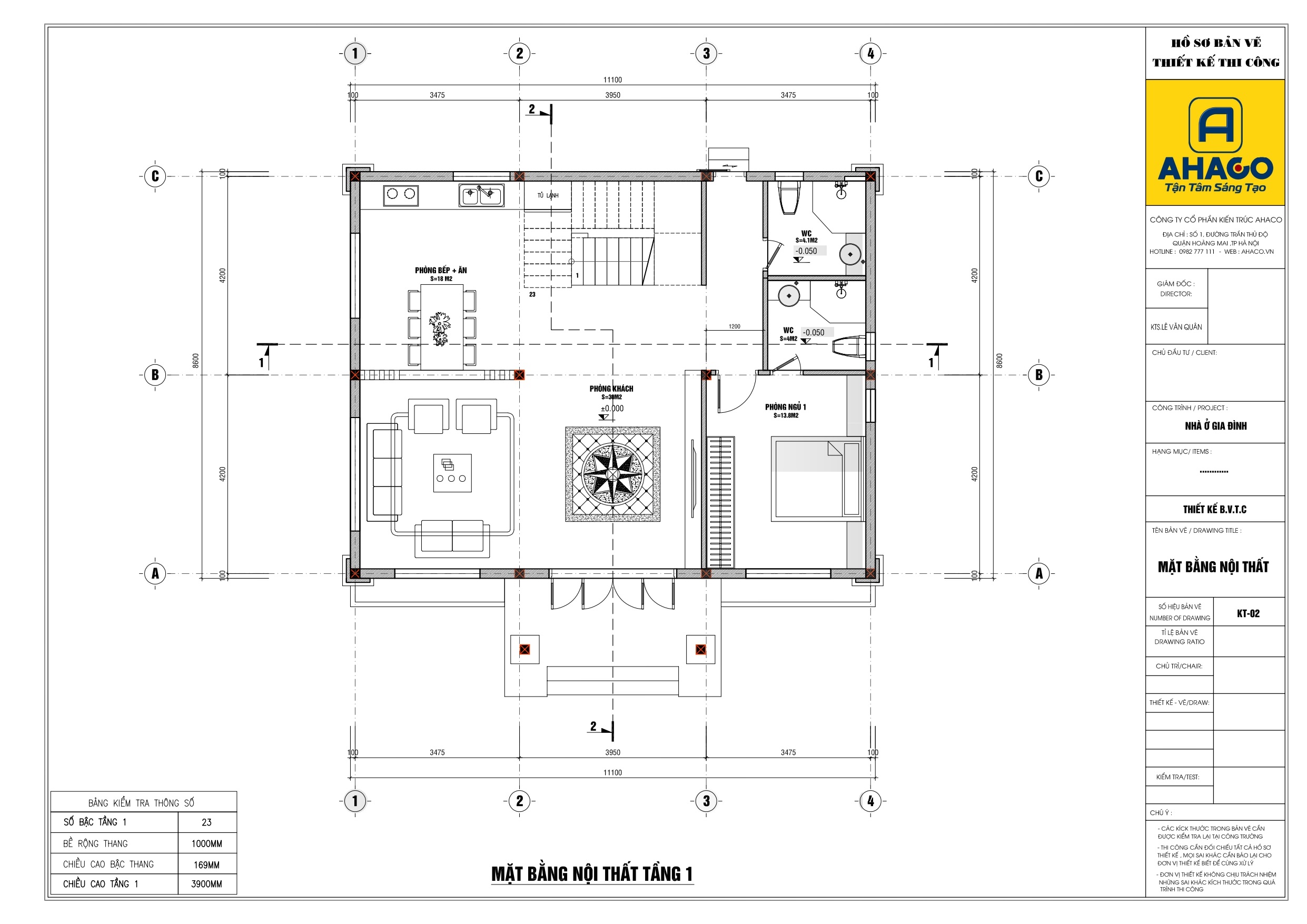 Mặt bằng công năng biệt thự tân cổ điển 9x11m